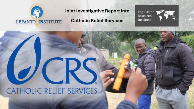 Report Catholic Relief Services Government Funding And Contraception The Lepanto Institute 4004